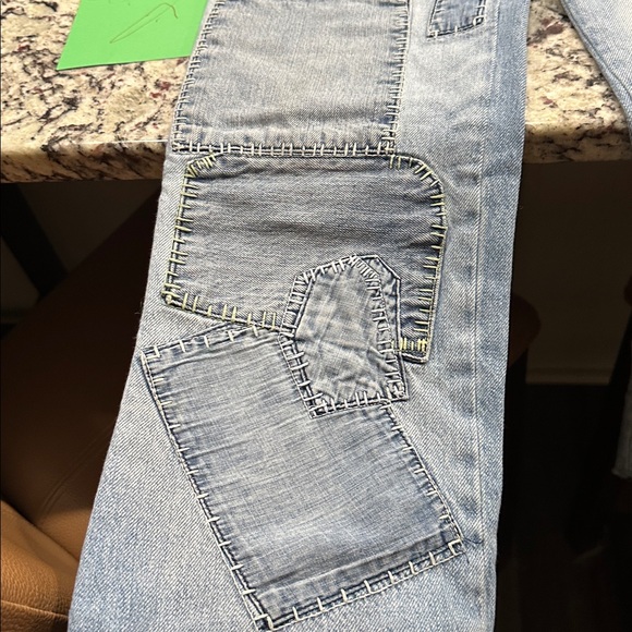 Free People Vintage, Patchwork Jeans. Sz 27 - Picture 5 of 9